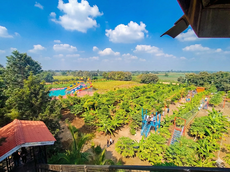 Families enjoying adventure activities, water park fun, and peaceful greenery at Agatya Agro Resort, the Best Agro Resort in Shirdi