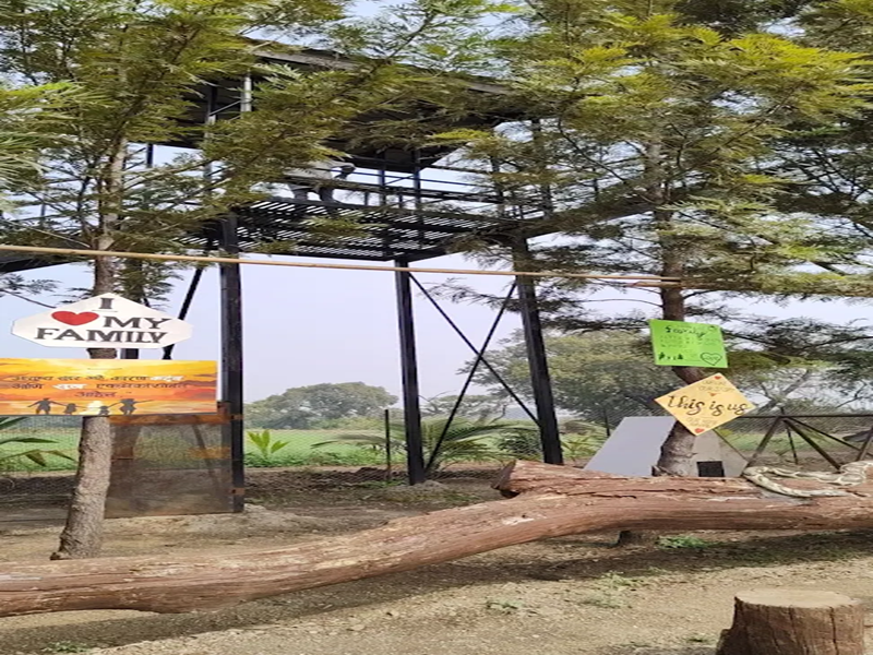 Family enjoying fresh farm-style food at the Best Agro Resort in Shirdi