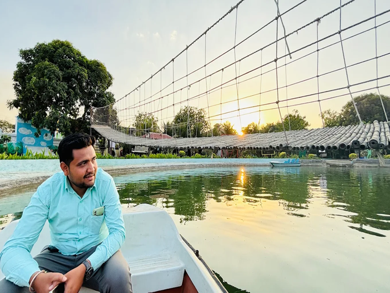 Family enjoying a short nature getaway at the Best Agro Resort in Shirdi