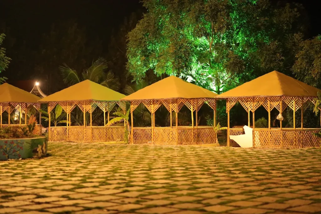 Family enjoying countryside activities at the Best Agro Resort in Shirdi